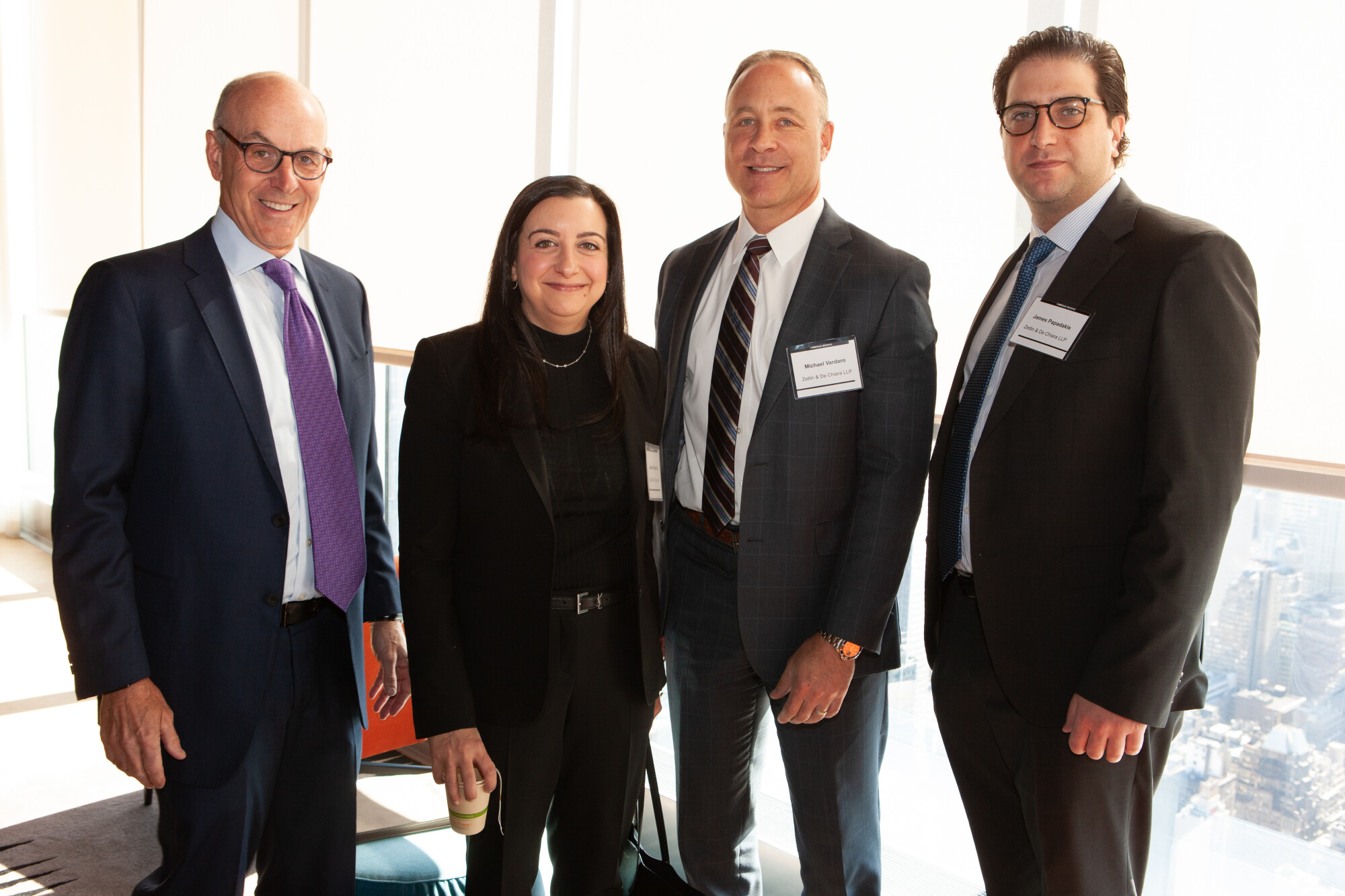 Partners Michael Zetlin, Jaimee Nardiello and Michael Vardaro, and Associate James Papadakis attend Commercial Observer's "Future of New York" event.